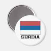 Flagge Serbien Magnet (Vorderseite/Rückseite)