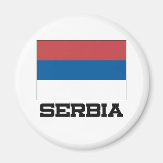 Flagge Serbien Magnet (Vorne)