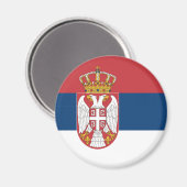 Flagge Serbien Magnet (Vorderseite/Rückseite)
