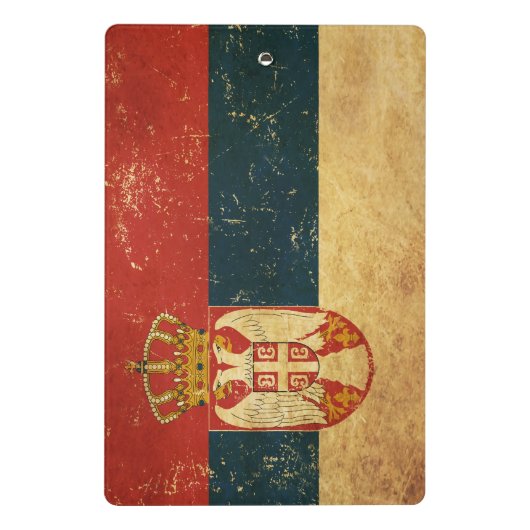 Flagge Serbien Mini Klemmbrett (Rückseite)