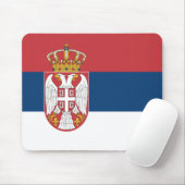 Flagge Serbien Mousepad (Mit Mouse)