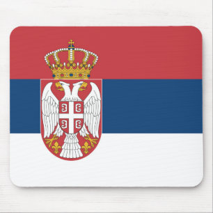 Flagge Serbien Mousepad
