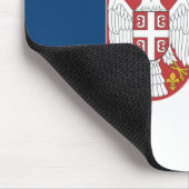 Flagge Serbien Mousepad (Ecke)