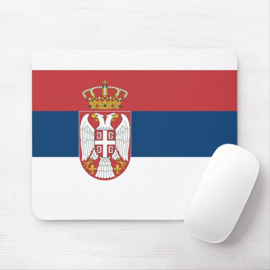 Flagge Serbien Mousepad (Mit Mouse)