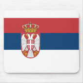 Flagge Serbien Mousepad (Vorne)