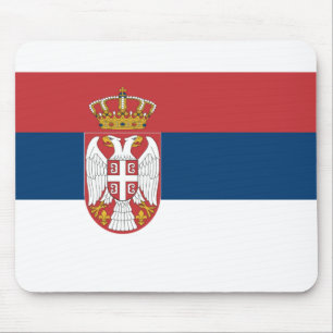 Flagge Serbien Mousepad