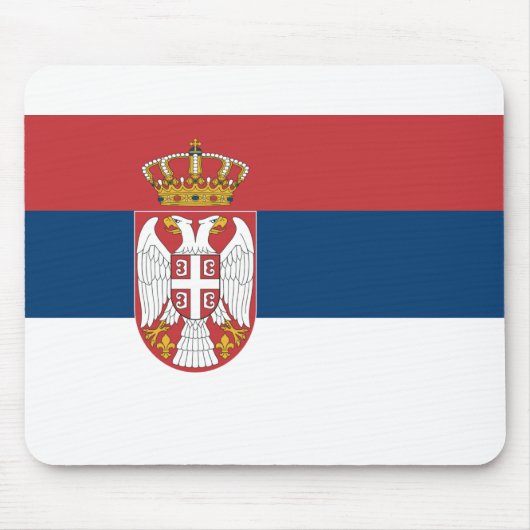 Flagge Serbien Mousepad (Vorne)