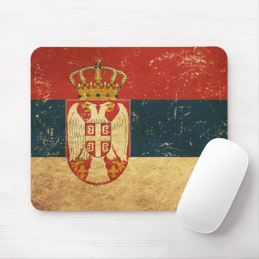 Flagge Serbien Mousepad (Mit Mouse)
