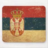 Flagge Serbien Mousepad (Vorne)