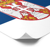 Flagge Serbien Poster (Ecke)