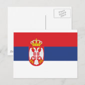 Flagge Serbien Postkarte (Vorne/Hinten)