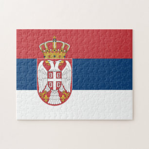 Flagge Serbien Puzzle