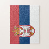 Flagge Serbien Puzzle (Vertikal)