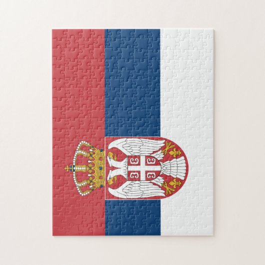 Flagge Serbien Puzzle (Vertikal)