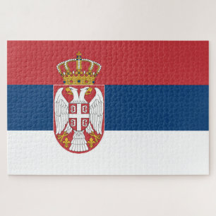 Flagge Serbien Puzzle