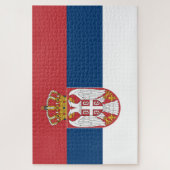 Flagge Serbien Puzzle (Vertikal)