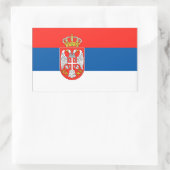 Flagge Serbien Rechteckiger Aufkleber (Tasche)