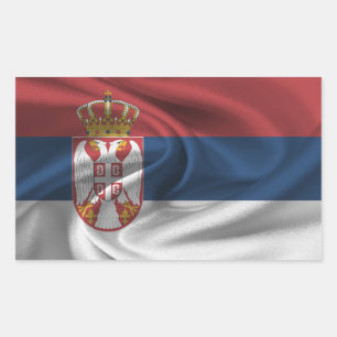Flagge Serbien Rechteckiger Aufkleber