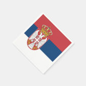 Flagge Serbien Serviette (Ecke)