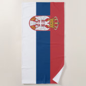 Flagge Serbien Strandtuch (Vorderseite)