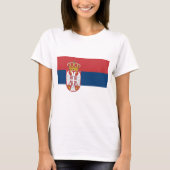Flagge Serbien T-Shirt (Vorderseite)