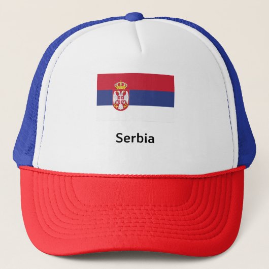 Flagge Serbien Truckerkappe (Vorderseite)