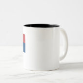 Flagge Serbien Zweifarbige Tasse (VorderseiteRechts)