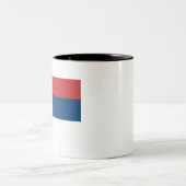 Flagge Serbien Zweifarbige Tasse (Mittel)
