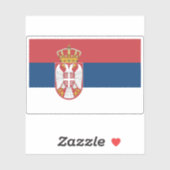 Flagge Serbiens Aufkleber (Blatt)