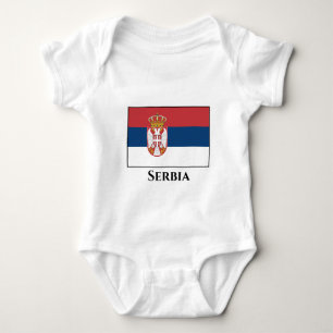 Flagge Serbiens Baby Strampler
