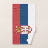 Flagge Serbiens Badhandtuch Set (Handtuch)