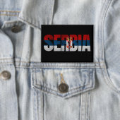 Flagge Serbiens Button (Insitu)