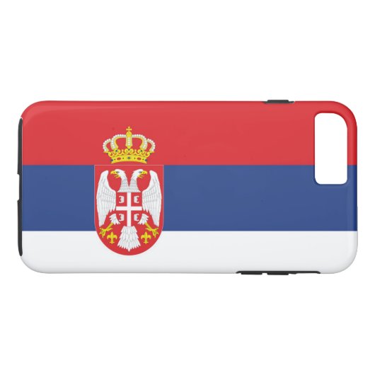 Flagge Serbiens Case-Mate iPhone Hülle (Rückseite (Horizontal))