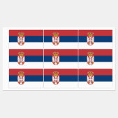 Flagge Serbiens Etiketten (Blatt)