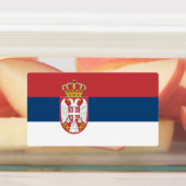 Flagge Serbiens Etiketten (Befestigt)