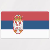 Flagge Serbiens Etiketten (Design 1)