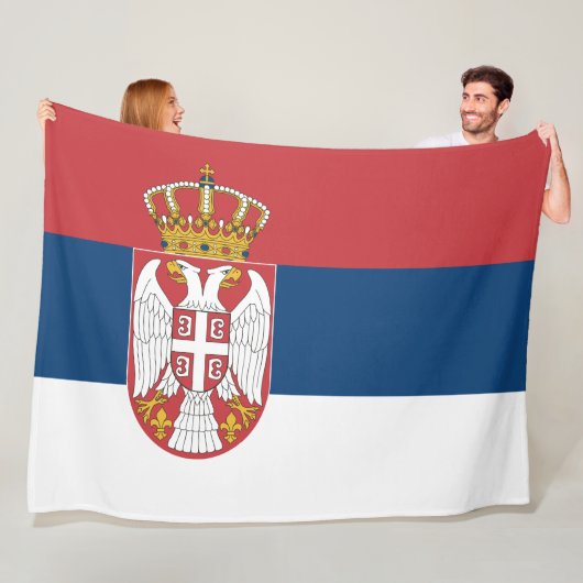 Flagge Serbiens Fleecedecke (Beispiel)
