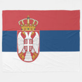 Flagge Serbiens Fleecedecke (Vorderseite (Horizontal))