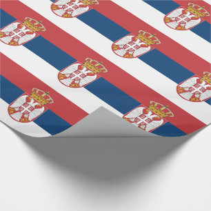 Flagge Serbiens Geschenkpapier