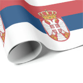 Flagge Serbiens Geschenkpapier (Rolleneckpunkt)