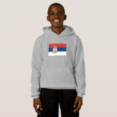 Flagge Serbiens Hoodie (Vorne ganz)