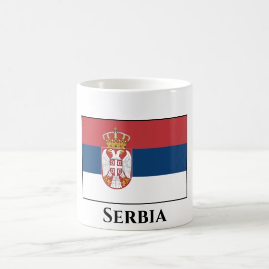 Flagge Serbiens Kaffeetasse (Mittel)