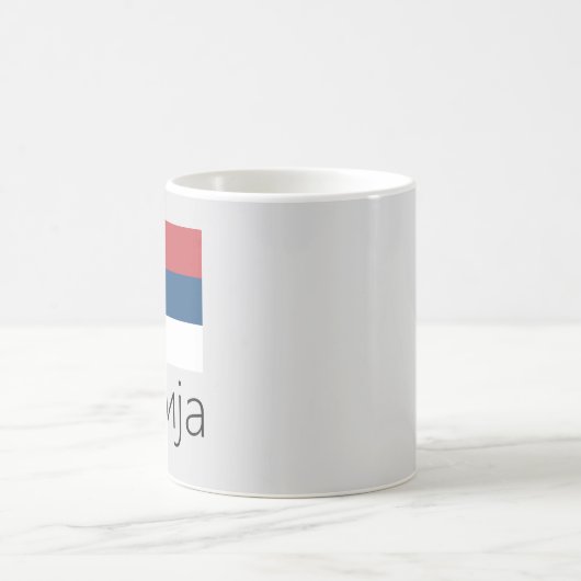 Flagge Serbiens Kaffeetasse (Mittel)