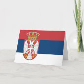 Flagge Serbiens Karte (Vorderseite)
