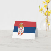 Flagge Serbiens Karte (Gelbe Blume)