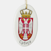 Flagge Serbiens Keramik Ornament (Rechts)