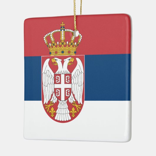 Flagge Serbiens Keramikornament (Links)