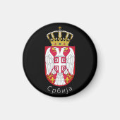 Flagge Serbiens Magnet (Vorne)