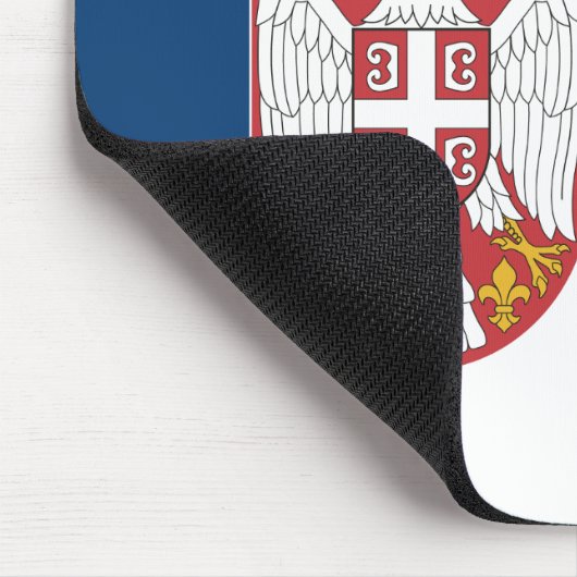 Flagge Serbiens Mousepad (Ecke)