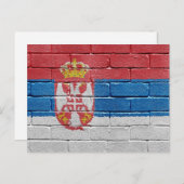 Flagge Serbiens Postkarte (Vorne/Hinten)